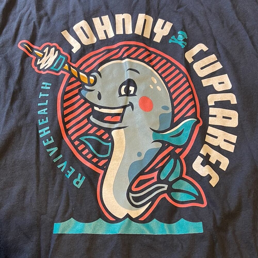 NEW Johnny Cupcakes Narwhal Blue Tee Women’s Size 2XL NWT - Picture 3 of 4